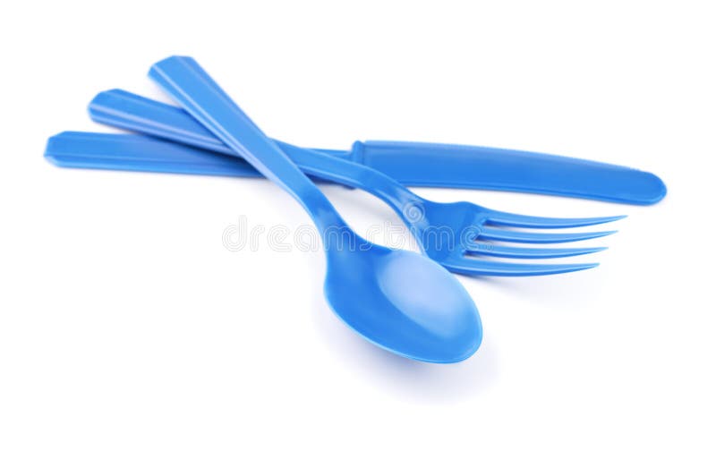 Couverts en plastique photographie stock libre de droits Couverts en plastique photographie stock libre de droits