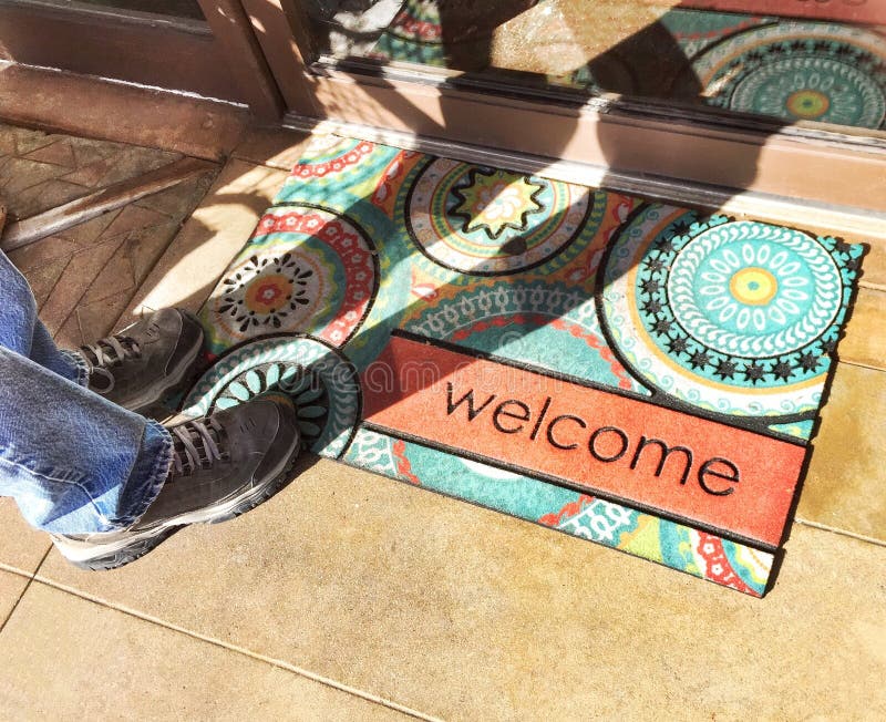 Couvre-tapis bienvenu photographie stock Couvre-tapis bienvenu photographie stock