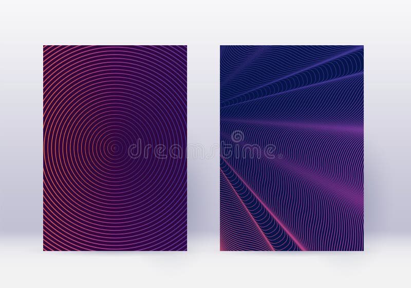 Cover design template set. Abstract lines modern b