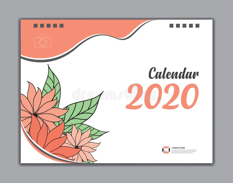Cover Desk Calendar 2020 Design Vector, Calendar 2020 Template, Book Cover,  Business Flyer Stock Vector - Illustration of green, office: 160018468