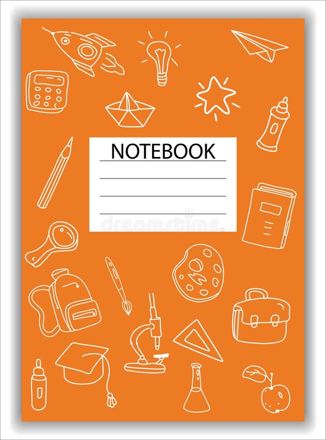Sketchbook cover with doodles Royalty Free Vector Image
