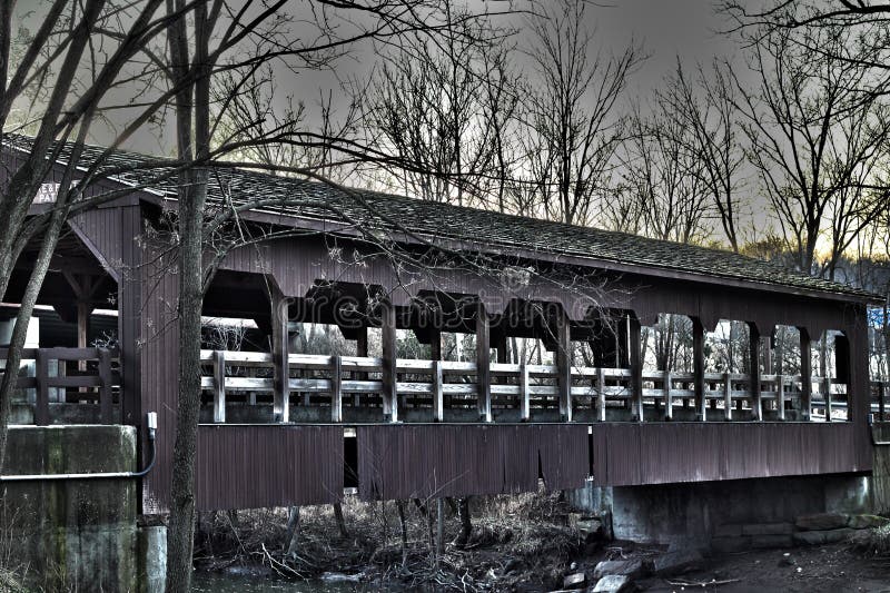 Covered Bridge royalty free stock photo Covered Bridge royalty free stock photo
