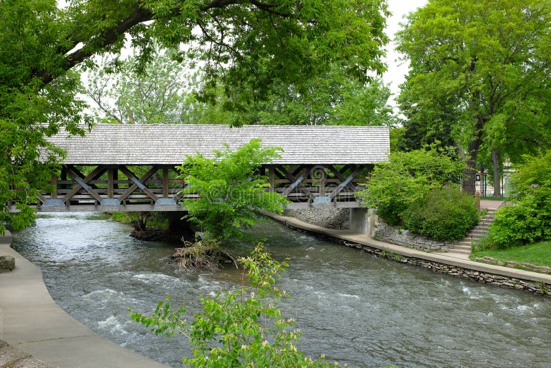 Covered Footbridge Naperville Riverwalk