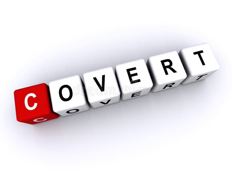 Covert word block on white royalty free illustration