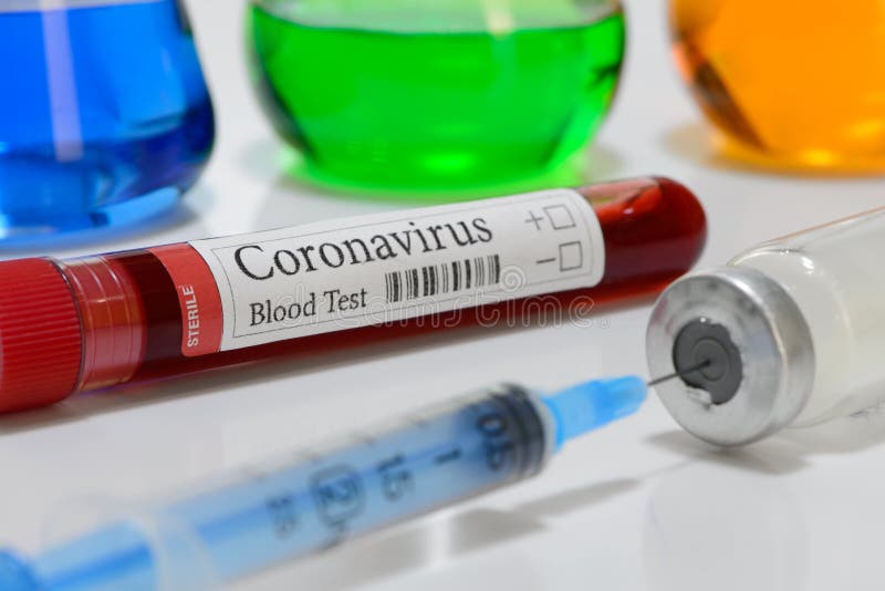 COVID19 Blood Test Coronavirus Infection and Vaccine Stock Photo