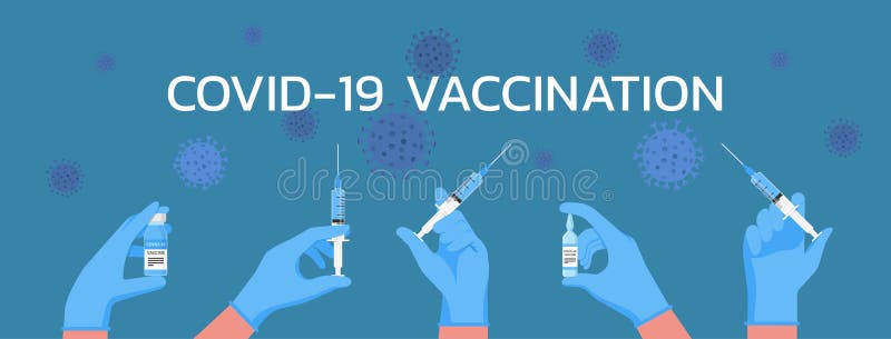Covid19 concetto di vaccinazione antinfluenzale iniezione di mano del medico con guanto di siringa di tenuta