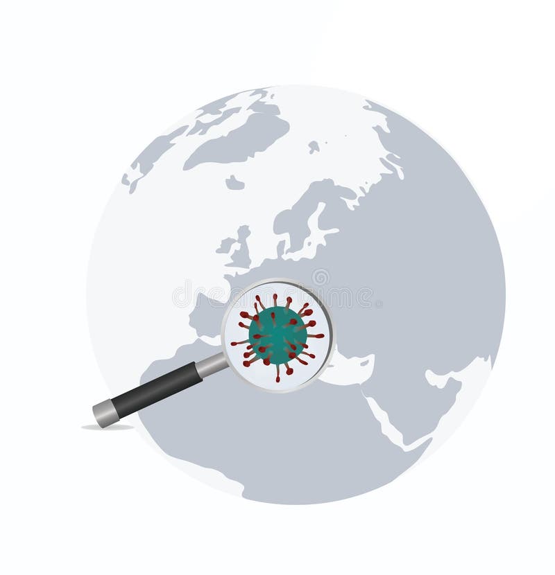 Covid 19- coronavirus world map vector illustration