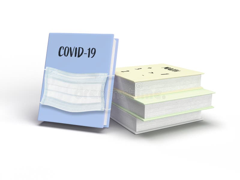Download Covid 19 3d Mockup Of Color Book. Stock Illustration ...