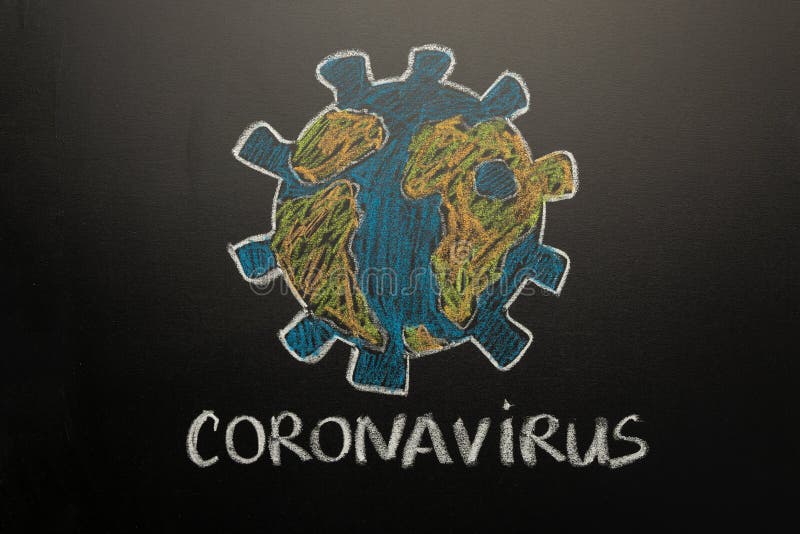 Covid-19 The coronavirus is drawn in the form of a virus planet. Signed as a coronavirus, Concept of global epidemic, pandemic. Covid-19 The coronavirus is drawn in the form of a virus planet. Signed as a coronavirus, Concept of global epidemic, pandemic.