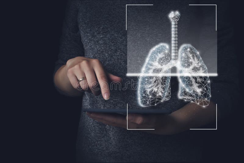 Covid19 medico scansione e diagnostica l'innovazione e la tecnologia medica dei polmoni umani virtuali