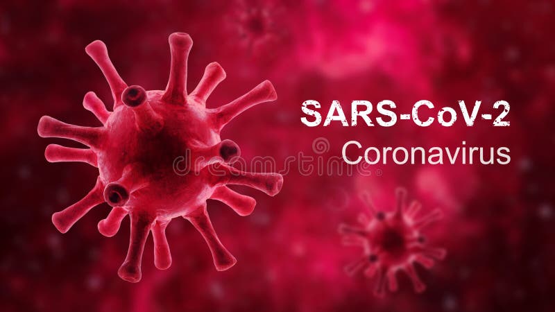 Covid19 poster coronavírus 3d ilustração do vírus da coroa vermelha na célula e inscrição sarscov2. surto global de coronavírus e