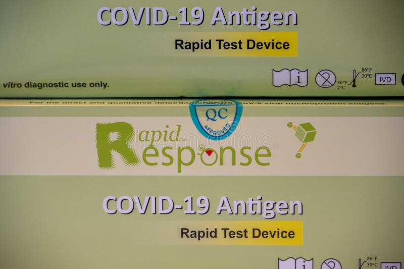 Covid19 Rapid Antigen Test Kit Boxes Editorial Photography Image of