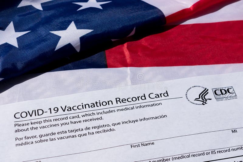 Covid-19 vaccination record cards issued by CDC