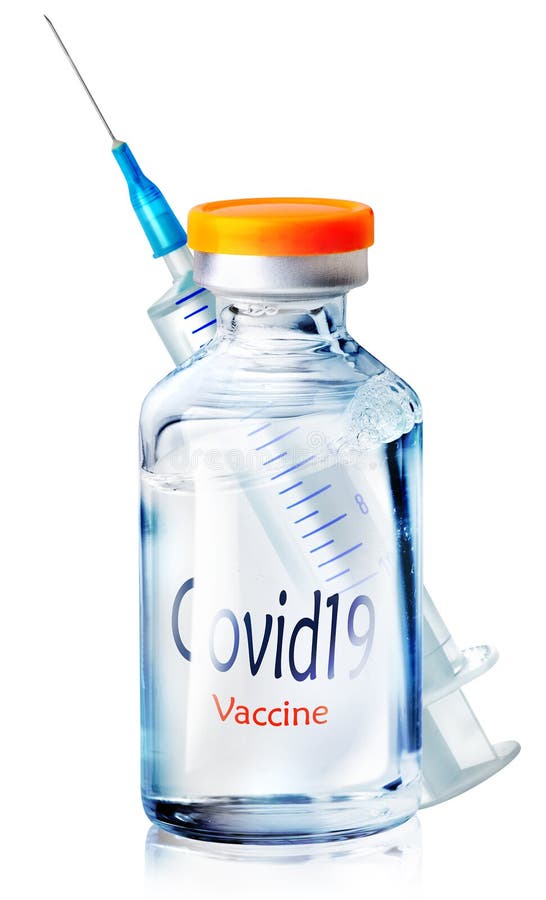 Covid vaccine on white
