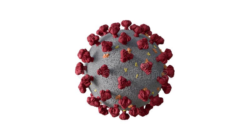 Covid-19 virus animation in loop stock illustration