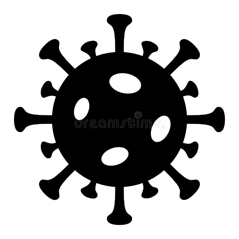 Covid Virus - Raster Icon Illustration royalty free illustration