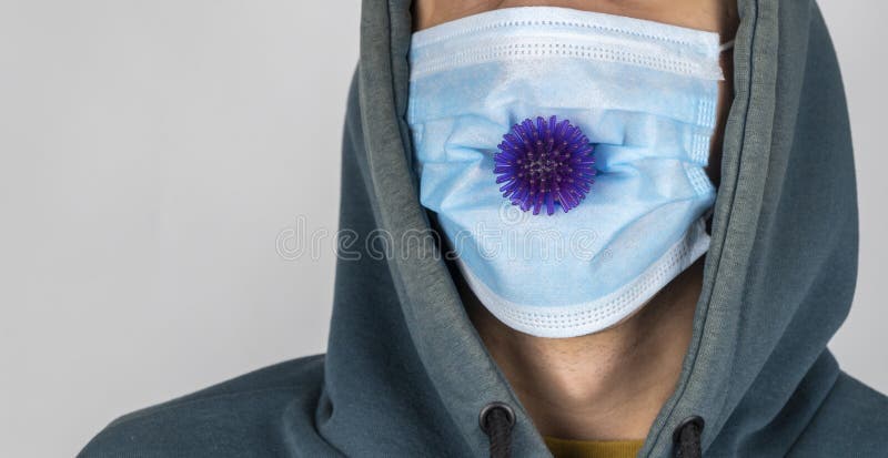 COVID-19 抗流感和其他疾病冠状病毒的医用面具 外科护罩 免版税图库摄影 COVID-19 抗流感和其他疾病冠状病毒的医用面具 外科护罩 免版税图库摄影