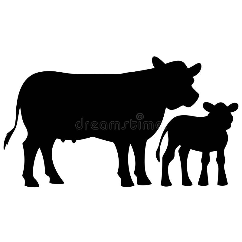cow and calf silhouette clipart collection cow and calf silhouette clipart collection