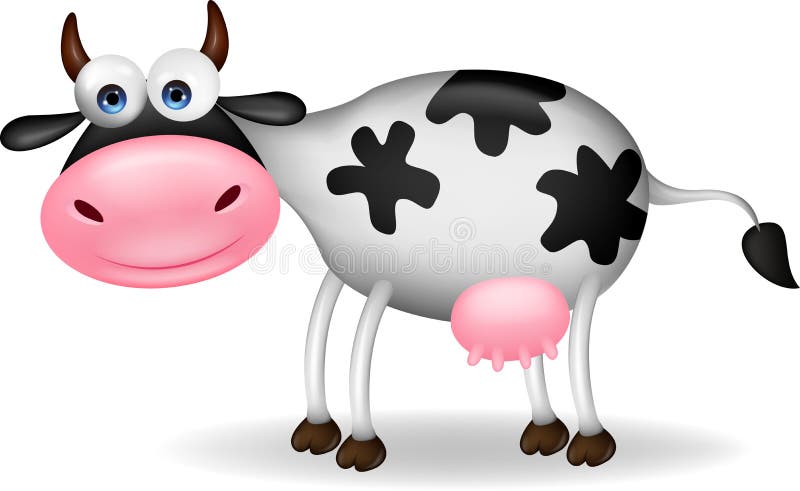 Happy cartoon cow stock vector. Illustration of vector - 78540850
