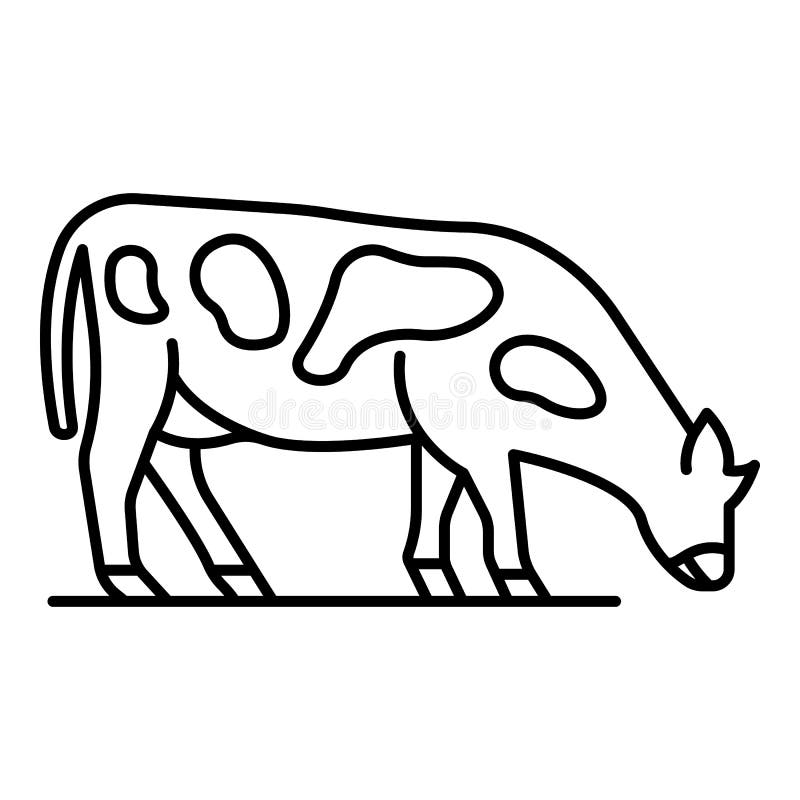 Cow Eating Grass Stock Illustrations 599 Cow Eating Grass