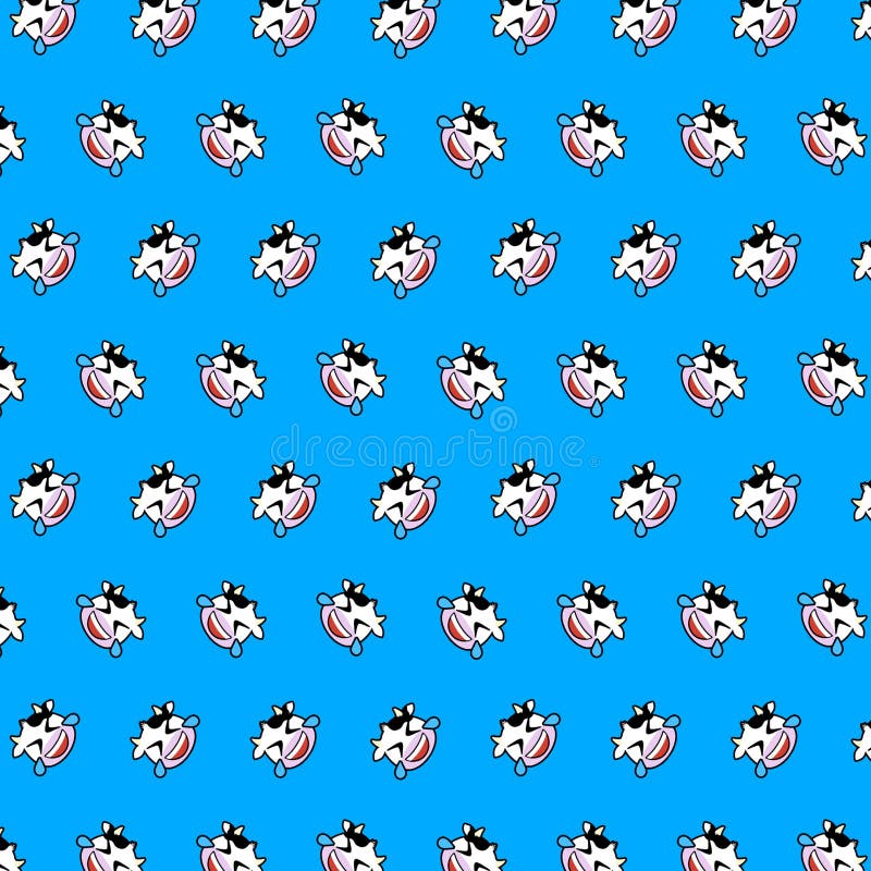Cow emoji pattern 03 stock illustration. Illustration of decorative