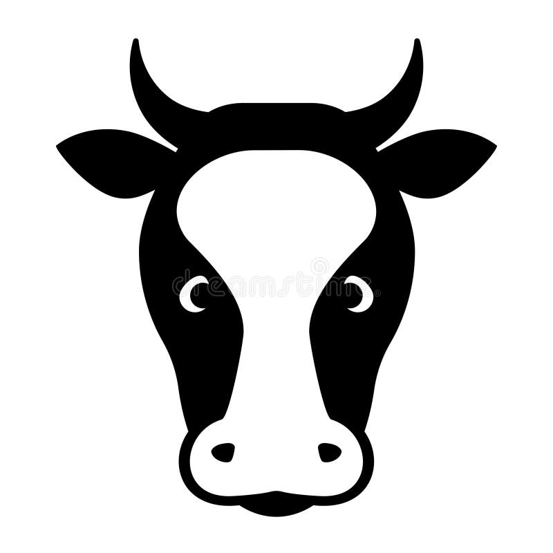 Cow head silhouette icon stock vector. Illustration of farming 142006369