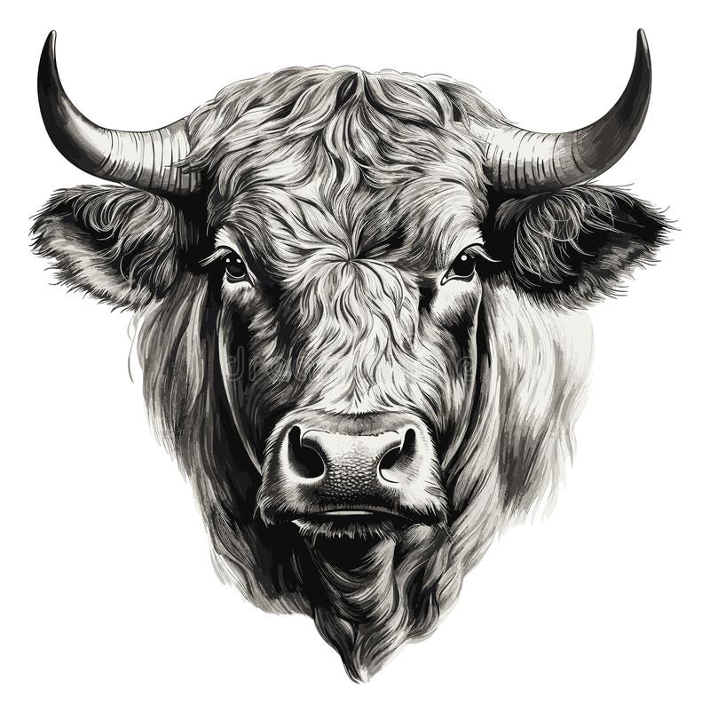 sketch!!! of a stylized angry bull head, symbol, | Stable Diffusion
