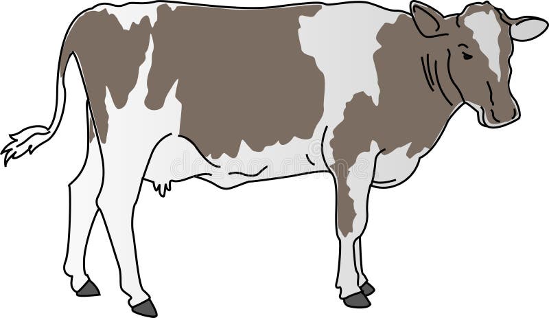 Cow vector stock vector. Illustration of horn, vector - 3142428