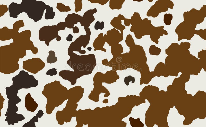 Cow skin in brown and white spotted, seamless pattern, animal texture