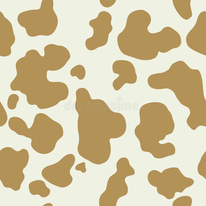 Painted Brown Cow Print Wallpaper