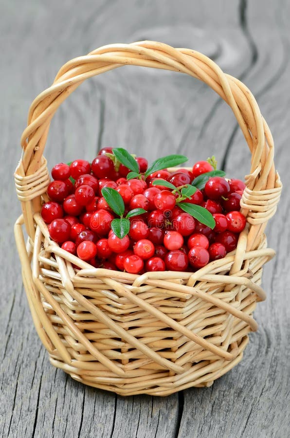 Корзиночка с брусникой