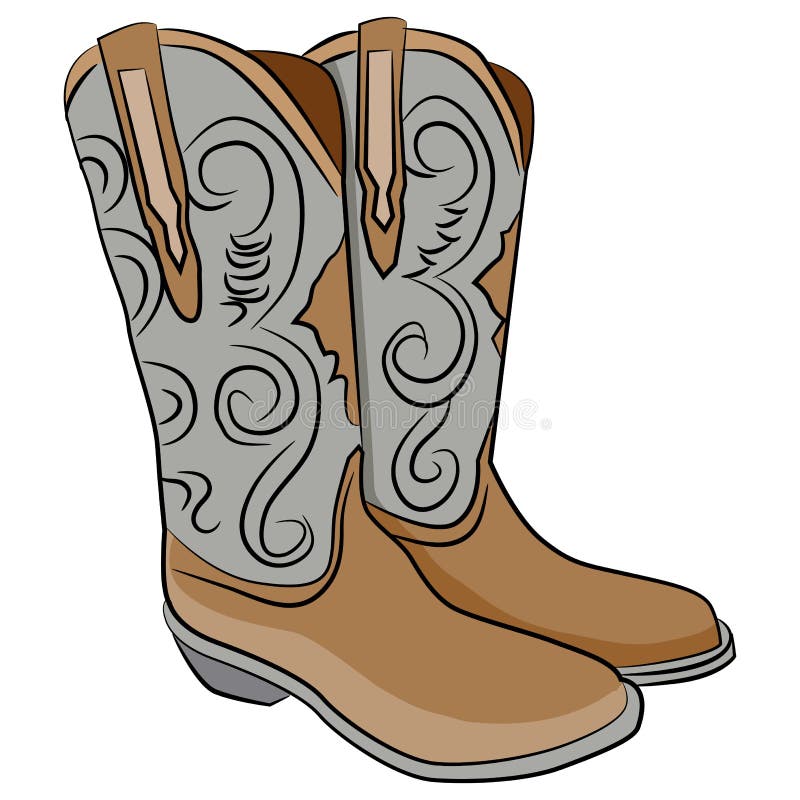 Cowboy Boots Cartoon stock vector. Illustration of pattern - 54603000