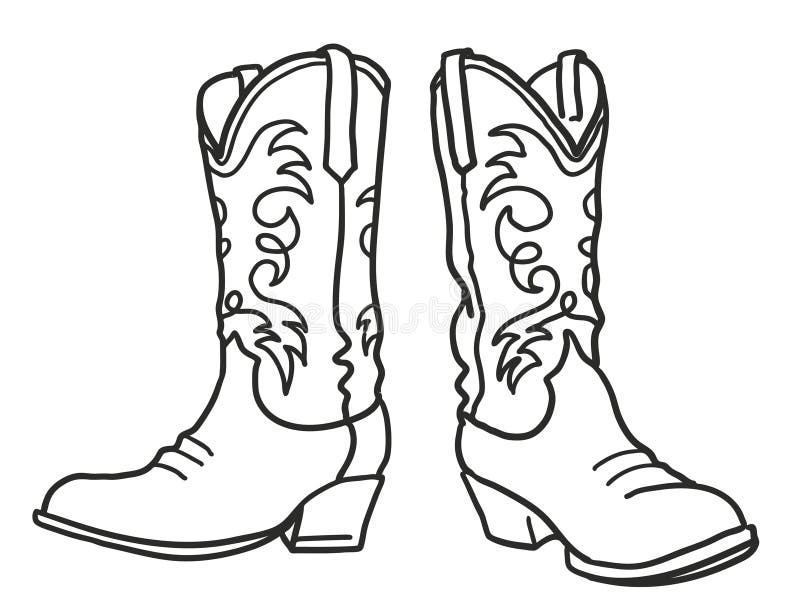 Cowboy Boots Vector Stock Illustrations 4240 Cowboy Boots Vector
