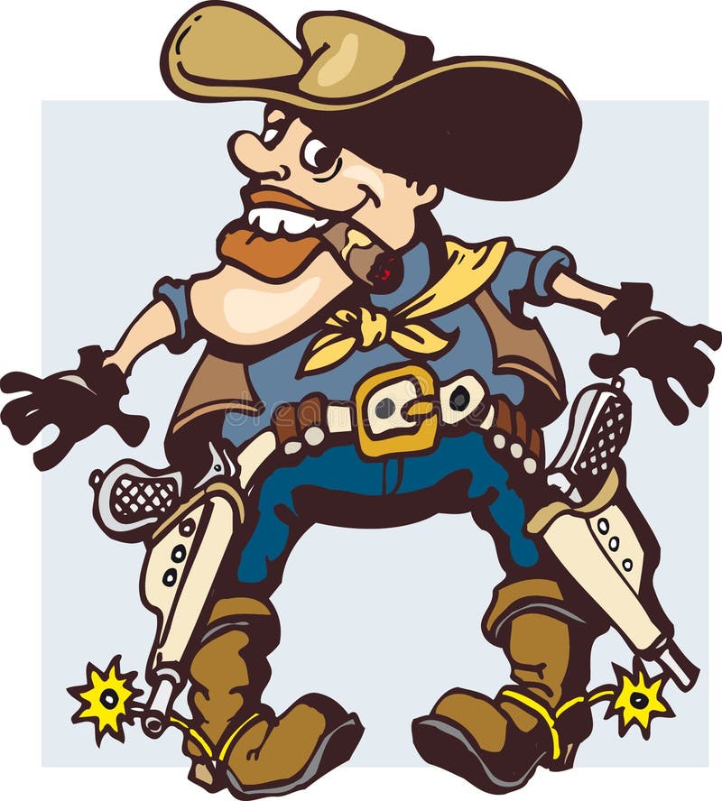 Cowboy cartoon stock illustration. Illustration of jeans - 488804