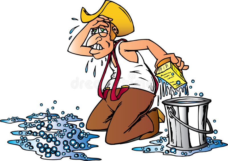Cowboy Cleaning Floor stock vector. Illustration of vector 5638742