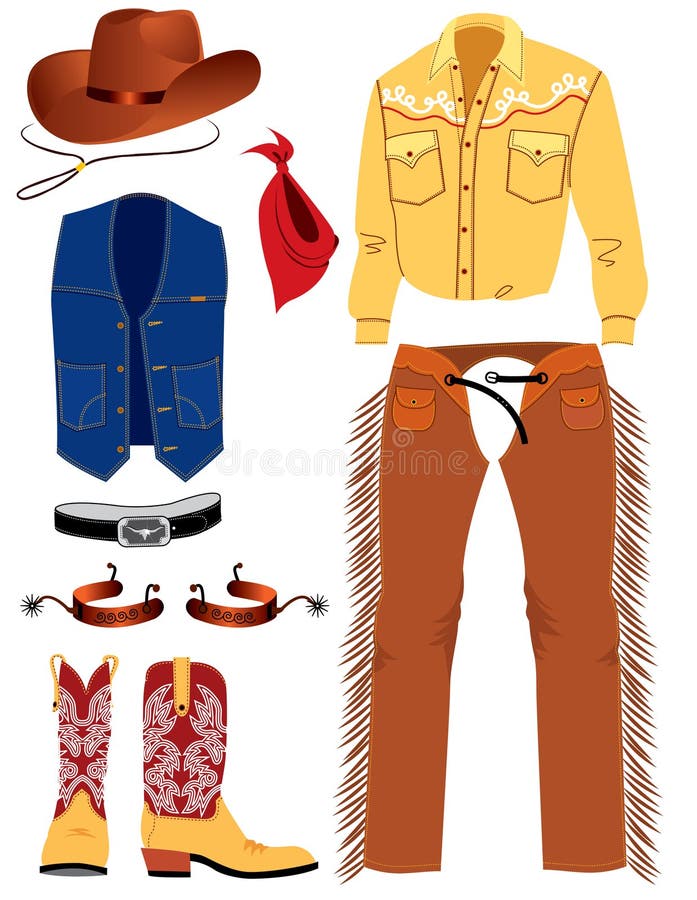 Cowboy clothes stock vector. Illustration of west, clothing - 11787738