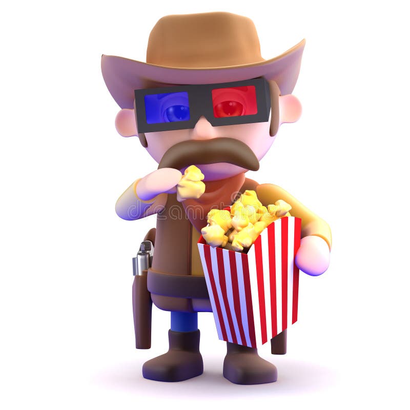 cowboy 3d aux films illustration stock cowboy 3d aux films illustration stock