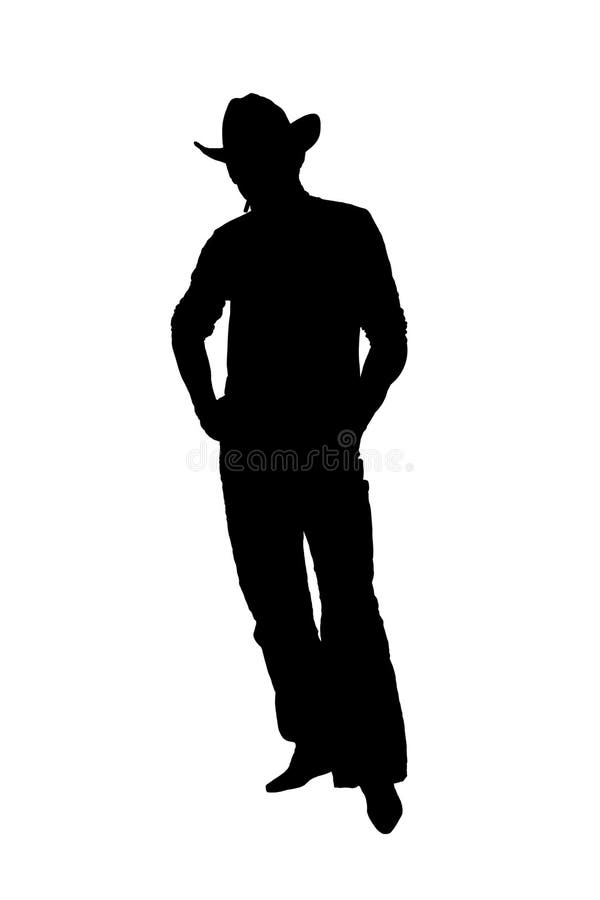 Cowboy de silhouette illustration libre de droits Cowboy de silhouette illustration libre de droits