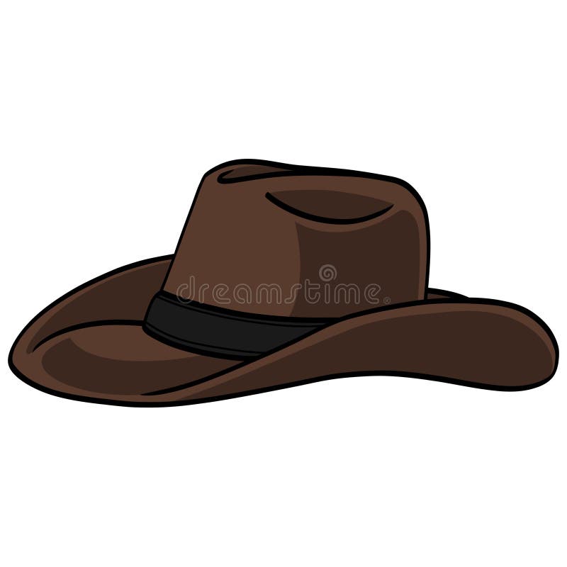 Cowboy Hat Cap Vector Illustration Drawing Stock Vector Illustration