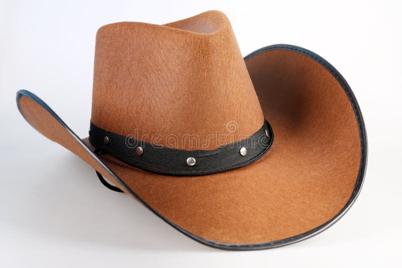 Cowboy Hat de Brown sur le blanc photographie stock libre de droits Cowboy Hat de Brown sur le blanc photographie stock libre de droits