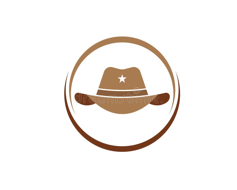Cowboy Hat Logo Icon Illustration Vector Design Stock Vector