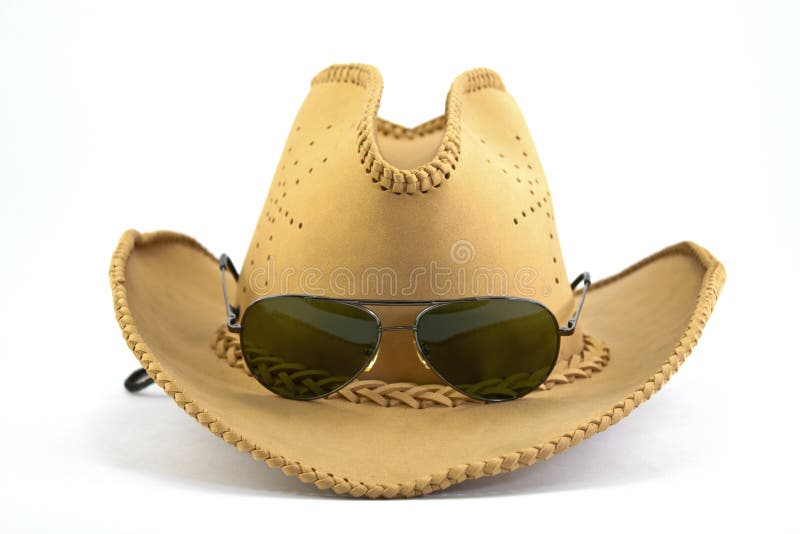 Cowboy hat and sunglasses
