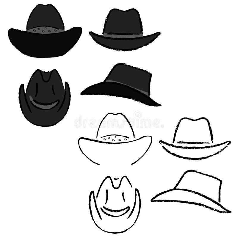 Cowboy hat template stock vector. Illustration of back - 107125050