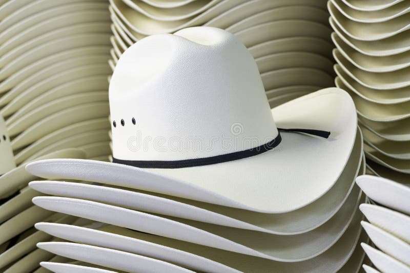 Cowboy hats on display for the Calgary Stampede