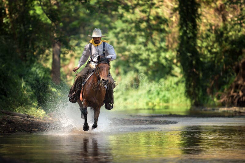 Man on the River in a Cowboy Hat Caught a Fish Stock Photo - Image of  lifestyle, caught: 113920658