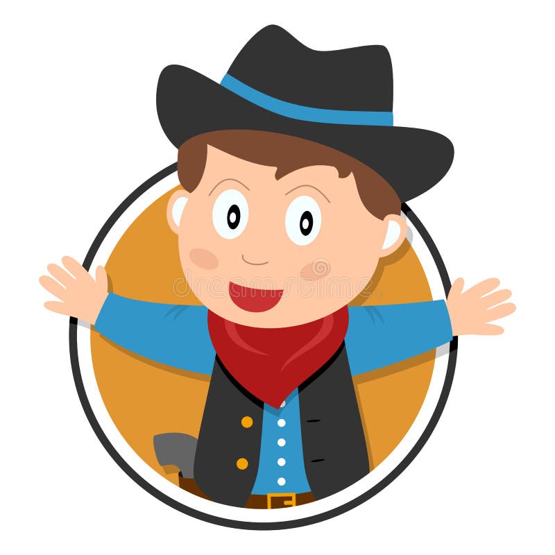 Cowboy Kid Logo vector illustration