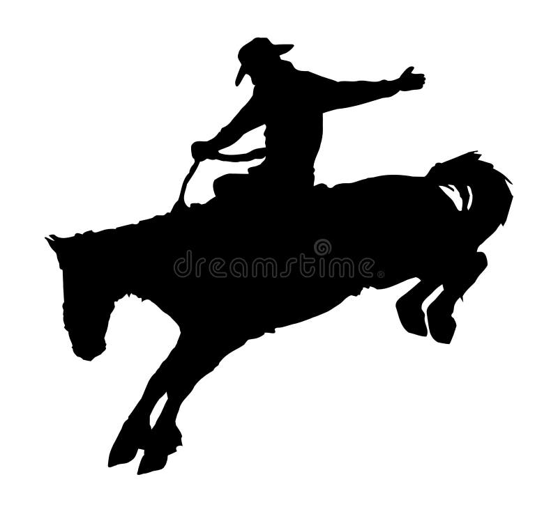 Rodeo Cowboy Silhouette Stock Photo - Download Image Now - Cowboy, Rodeo,  In Silhouette - iStock