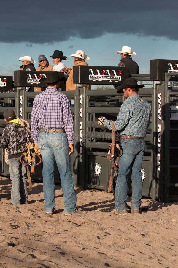 Indian cowboy rodeo bull riding in Arizona.