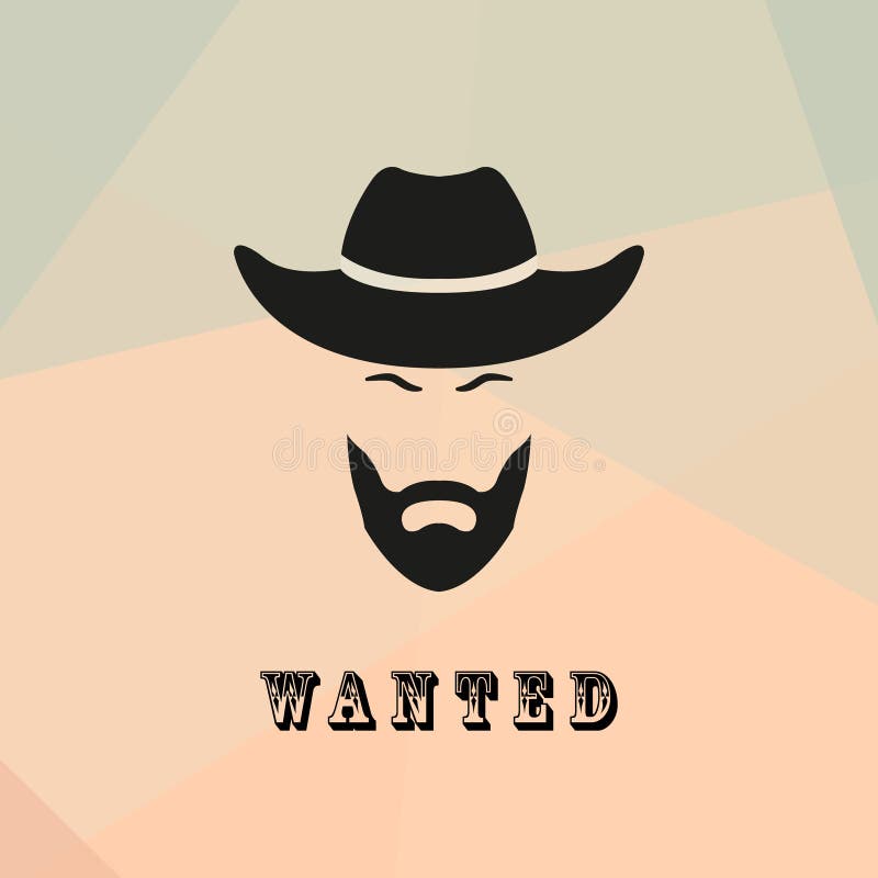 Wanted cowboy with a beard and mustache. 