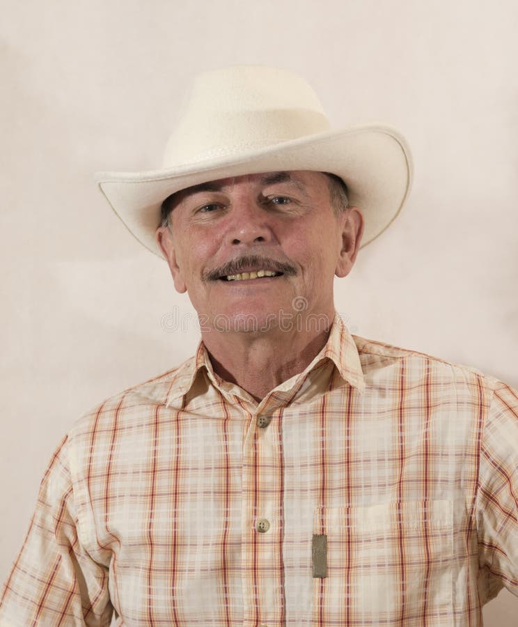 Cowboy in white hat stock image. Image of cowboy, ethnicity 53472055